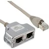 InLine T-Adapteris ISDN Cat.5E RJ45 vyras - 2x RJ45 moteris 15cm (69995I)