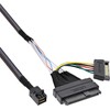 InLine U.2 prijungimo kabelis, SSD U.2 iki SFF-8643, SATA - 0,5 m