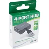 InLine® USB 2.0 4 prievadų šakotuvas, USB-A kištukas iki 4x USB-A lizdas, juodas, 4 cm, plonas dizainas