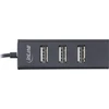 InLine® USB 2.0, 4 prievadų šakotuvas, USB-C kištukas iki 4x USB-A lizdas, juodas, 15 cm, plonas dizainas