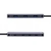InLine® USB 3.2 Gen.2 Hub, 4x USB-C + 3x USB-A, PD 100W, aliuminis, pilka