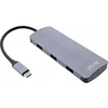 InLine® USB 3.2 Gen.2 Hub, 4x USB-C + 3x USB-A, PD 100W, aliuminis, pilka