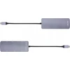 InLine® USB 3.2 Gen.2 Hub, 4x USB-C + 3x USB-A, PD 100W, aliuminis, pilka
