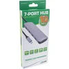 InLine® USB 3.2 Gen.2 Hub, 4x USB-C + 3x USB-A, PD 100W, aliuminis, pilka