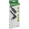 InLine® USB 3.2 kabelis, C tipo kištukas kampu į moterišką, juodas, 0,5 m