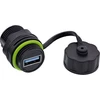 InLine USB-A kabelio jungtis mini IP68 ekranuota 2x USB-A lizdas