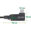 Inline USB laidas USB-C - USB-C 0,5 m, juodas (35916I)