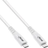 InLine® USB4 kabelis, C tipo USB kištukas/vyras, PD 240W, 8K60Hz, TPE baltas, 1,5 m
