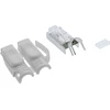 InLine® užspaudžiami kištukai Cat.6A RJ45 ekranuoti, su apsauga nuo lenkimo ir įkišimo kreiptuvu, pilki, 10vnt. pakuotė