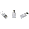 InLine® užspaudžiami kištukai Cat.6A RJ45 ekranuoti, su apsauga nuo lenkimo ir įkišimo kreiptuvu, juodi, 100vnt. pakuotė