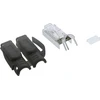 InLine® užspaudžiami kištukai Cat.6A RJ45 ekranuoti, su apsauga nuo lenkimo ir įkišimo kreiptuvu, juodi, 100vnt. pakuotė