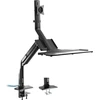 InLine® Workstation stalinis laikiklis su pakėlimu ir USB 3.0, kilnojamas, skirtas klaviatūrai, pelei ir monitoriui iki 81cm (32"), maks. 9kg