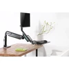 InLine® Workstation stalinis laikiklis su pakėlimu ir USB 3.0, kilnojamas, skirtas klaviatūrai, pelei ir monitoriui iki 81cm (32"), maks. 9kg