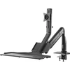 InLine® Workstation stalinis laikiklis su pakėlimu ir USB 3.0, kilnojamas, skirtas klaviatūrai, pelei ir monitoriui iki 81cm (32"), maks. 9kg
