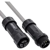 InLine IP68 kabelinė jungtis 3 kontaktų kištukas/lizdas M20 juoda