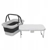 InnovaGoods PLATINET CAMPING PICNIC BASKET 47X29X23,5 CM, 16L, FOLDING, WITH 2 IN 1 LID / TABLE Baltas-Pilkas [45904]