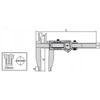 Insize Dydis CALIPER 300 SKAITMENŲ. 12 3V/ABS/JAWS 100
