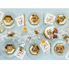PartyDeco Gimtadienio žvakutė su smeigtuku nr 1 auksinė 4,5cm