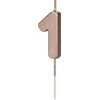 Inspiruj Gimtadienio žvakutė su smeigtuku nr 1 rausvai auksinė 4,5cm