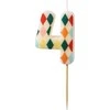 Party Deco PartyDeco gimtadienio žvakė Nr. 4, rombo formos, 55 cm, mišinio spalva 67202