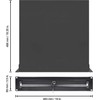 Intellinet 715829 2U stalčius 19" stelažų spintelėms, Rakinama, 466mm, Juoda