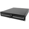 Intellinet 715829 2U stalčius 19" stelažų spintelėms, Rakinama, 466mm, Juoda