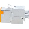 „Intellinet Network Solutions“ INTELLINET Cat6a 10G plonas „Keystone“ modulis STP be įrankių su fiksavimo spaustuku vientisam laidui, paauksuoti kontaktai, metalinis korpusas, oranžinis