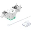 Intellinet Network Solutions INTELLINET Cat6a 10G Slimline Keystone-Modul STP werkzeuglos mit Rastclip f�r Massivdraht vergoldete Kontakte Metallgeh�use gr�n