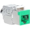 Intellinet Network Solutions INTELLINET Cat6a 10G Slimline Keystone-Modul STP werkzeuglos mit Rastclip f�r Massivdraht vergoldete Kontakte Metallgeh�use gr�n