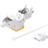 „Intellinet Network Solutions“ INTELLINET Cat6a 10G plonas „Keystone“ modulis STP be įrankių su fiksavimo spaustuku vientisam laidui, paauksuoti kontaktai, metalinis korpusas, oranžinis
