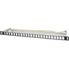 Intellinet Network Solutions INTELLINET 24-Port Patchpanel geschirmt und unbest�ckt 0,5 HE Leerpanel zur 48,26 cm 19-col.-Rackmontage f�r Keystone-Jacks juodas