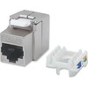 „Intellinet Network Solutions“ INTELLINET Cat6a modulinis lizdas FTP Keystone lizdas be įrankių Sidabrinis