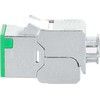Intellinet Network Solutions INTELLINET Cat6a 10G Slimline Keystone-Modul STP werkzeuglos mit Rastclip f�r Massivdraht vergoldete Kontakte Metallgeh�use gr�n