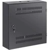 Intracom INTELLINET žemo profilio 19 colių sieninė spintelė su 4U horizontaliais ir 2U vertikaliais bėgiais 170 mm 6,7 gylio juodas RAL7021