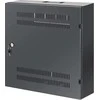 Intracom INTELLINET žemo profilio 19 colių sieninė spintelė su 4U horizontaliais ir 2U vertikaliais bėgiais 170 mm 6,7 gylio juodas RAL7021