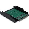 „Inter tech“ adapteris dviem M.2 S-ATA diskams (1xS-ATA 15 kontaktų + 2x7 kontaktų kištukas), dėklas