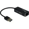 Adapteris USB3.0 > RJ45 Gigabit Lan 1000 MBit/s Inter-Tech Juodas