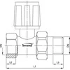 Termostatinis ventilis INVENA CZ-50-P15-W, 1/2", tiesus