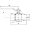 Invena Dujinis čiaupas vidinis / išorinis 1 / 2 "- GZ-30-015
