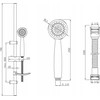 Invena Dušo komplektas SIROS 3-FUNCTION SHOWER SET. - AU-80-001-M