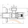 Kampinis ventilis INVENA, 1/2"x3/4"