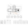 Kampinis ventilis INVENA, 1/2"x3/4"