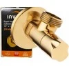 Invena kampinis vožtuvas su keramine galvute 1/2"x3/8", auksinis ZW-49-00Z-W