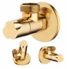 Invena kampinis vožtuvas su keramine galvute 1/2"x1/2", auksinis ZW-49-01Z-W