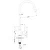 Invena Ksanti Inox virtuvės maišytuvas, nerūdijantis plienas/juodas BZ-37-I43-L
