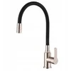 Invena Ksanti Inox virtuvės maišytuvas, nerūdijantis plienas/juodas BZ-37-I43-L