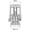 Termostatinė galvutė INVENA CD-74-015-X, M30 x 1,5