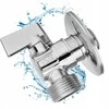 Kampinis ventilis INVENA ZW-11-W10-C, 1/2"x3/8", metalinė rankena