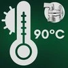 Kampinis ventilis INVENA ZW-11-W10-C, 1/2"x3/8", metalinė rankena