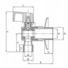 Kampinis ventilis INVENA ZW-11-W10-C, 1/2"x3/8", metalinė rankena